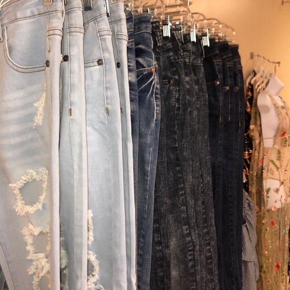 Light Blue Distressed Skinny Jeans | - Picture 8 of 8